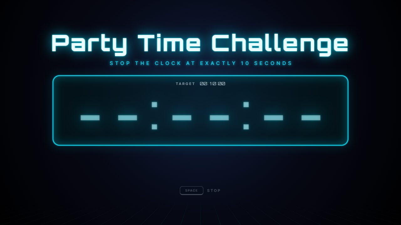 Blind mode with the time hidden